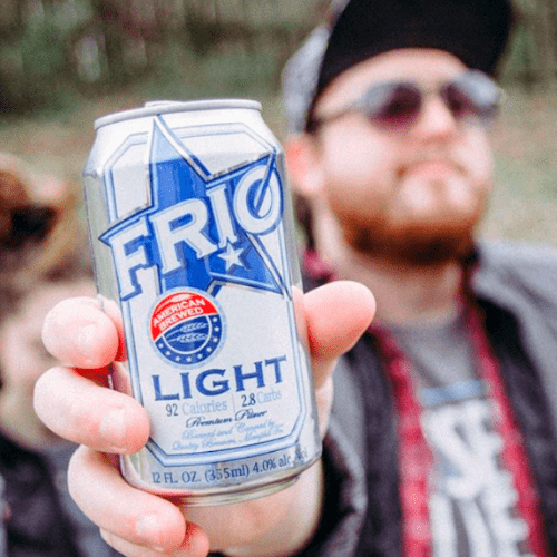 Enjoy FRIO Can held in hand